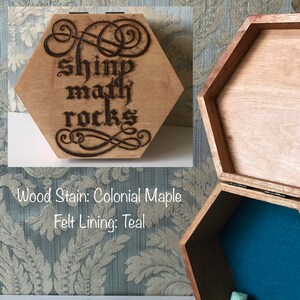 Sexkantiga tärningsaskar | Kalligrafi eller manusstil