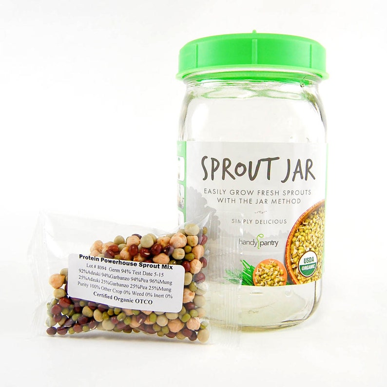 Handy Pantry Sprouter Jar Sprouting System Grow Sprouts Etsy