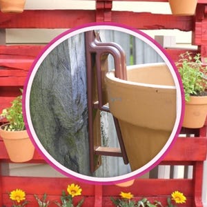 Suspensions pour pots en argile : système de suspension de jardin vertical pour pots de fleurs de 4 à 10 po.