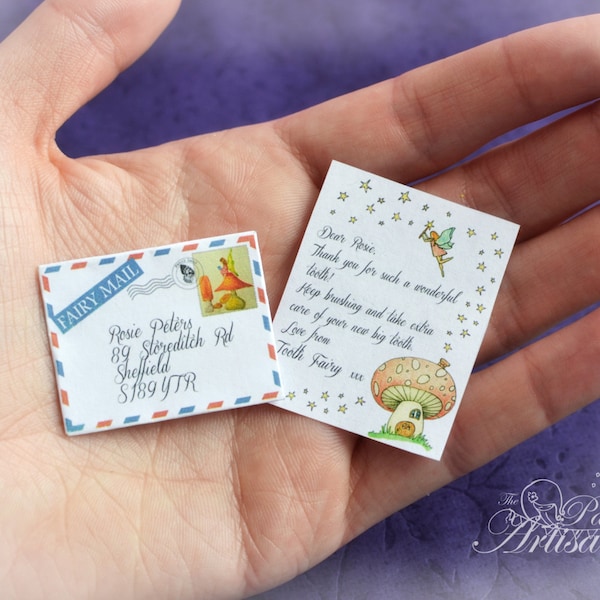 INSTANT EDITABLE Tiny Tooth Fairy letter AND certificate!