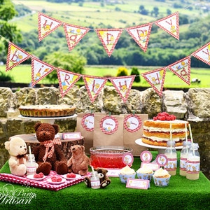 Teddy Bear's Picnic Cupcake wrappers and toppers image 2