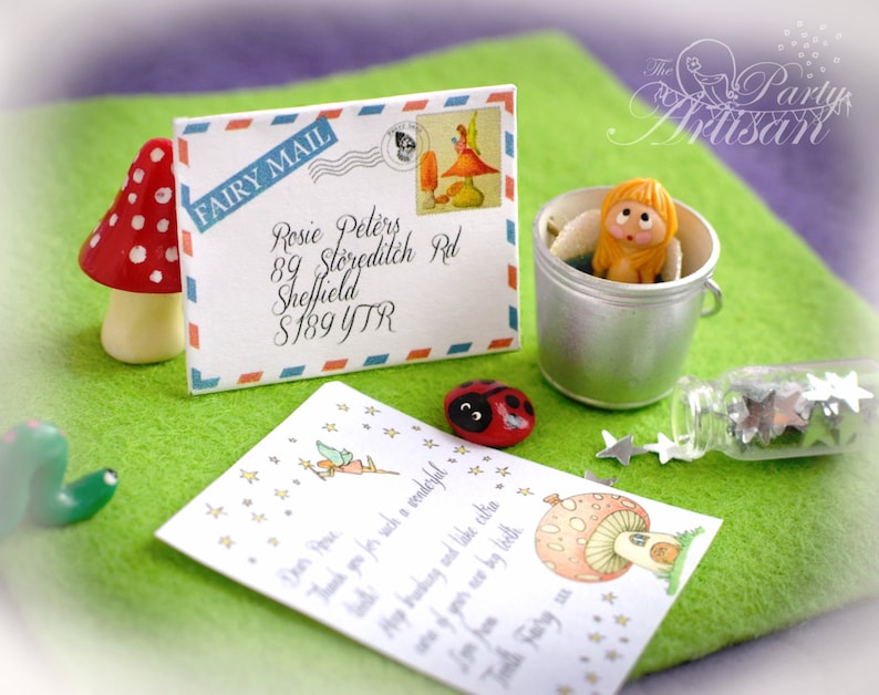 INSTANT EDITABLE Tiny Tooth Fairy lettre ET certificat image 2