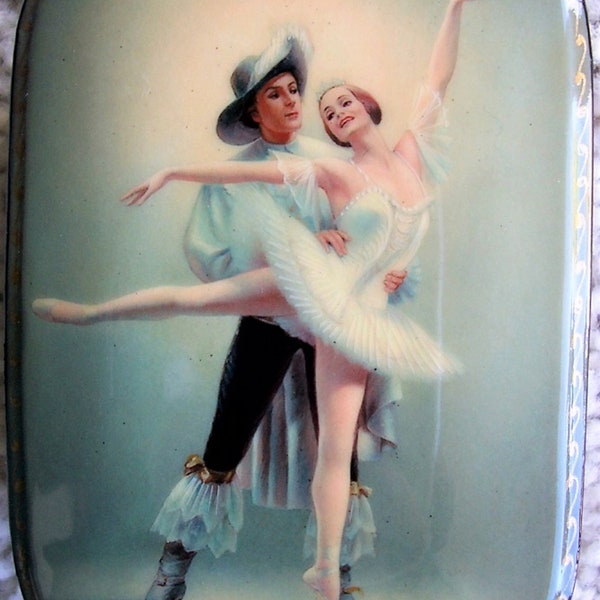 Boîte de laque Fedoskino / Ballerine / Ballet / Danse / Sélectionnez une boîte