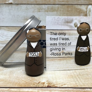 Rosa Parks Peg Doll with Gift Tin