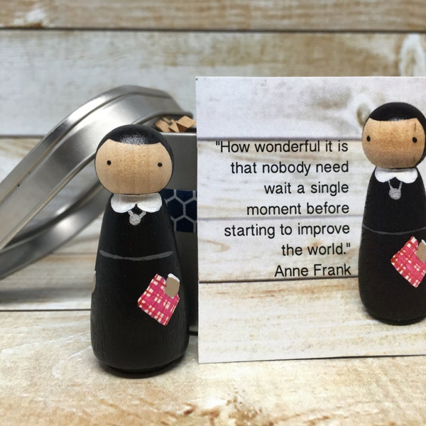 Anne Frank Peg Doll Gift Tin Girl Hero