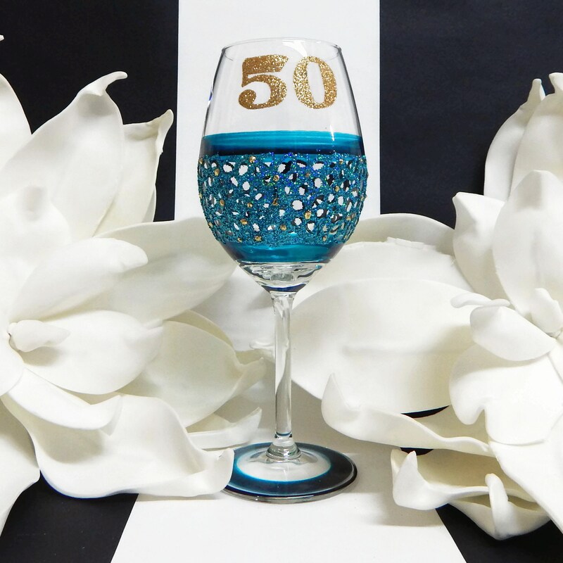 Katie Heaton 50th Birthday Wine Glass main image 0