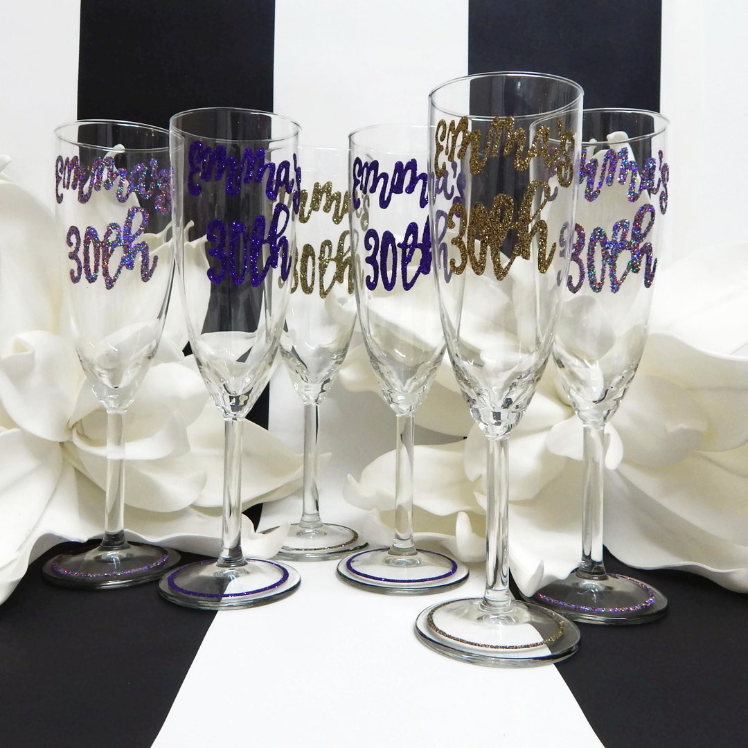 Personalised Champagne Glass Party Favor Set of 6 Etsy UK