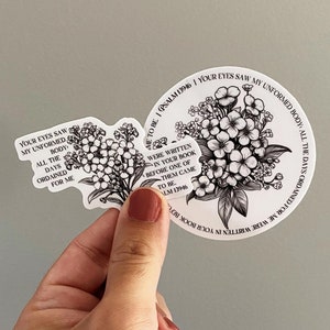Forget Me Not Psalm 139:16 Miscarriage Pregnancy Infant Loss Floral clear Bible Verse Scripture Christian waterproof sticker grief gift