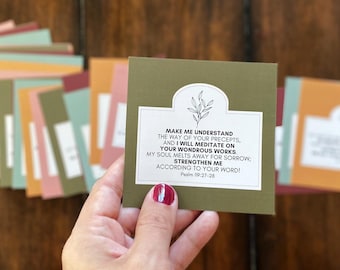 Sweeter Than Honey SET OF 25 Psalm 119 Scripture Memory Bible Verse Cards