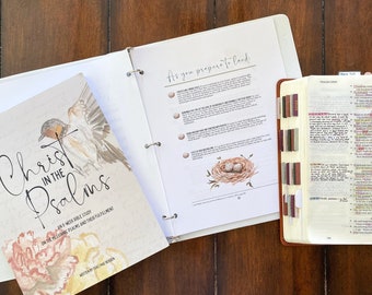 Guide du leader à imprimer pour l'étude biblique du Christ dans les psaumes | Écritures notes discussion de groupe questions inductif chrétien