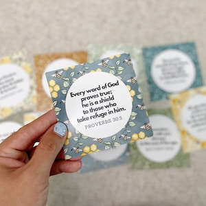 DIGITAL Knowing God set of 10 verse cards printable download Bible Christian Scripture memory verses