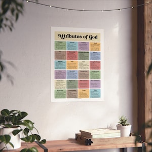 Attributs de Dieu | Outil d'étude de la Bible chrétienne Écriture colorée École du dimanche Église Collège École à la maison Étudiant Salle de classe image 2
