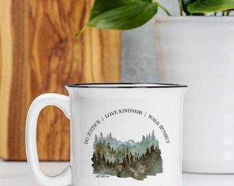 Do Justice Micah 6:8 ceramic camp mug