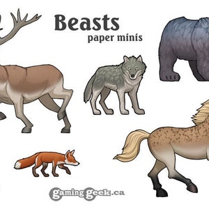 Animals Paper Miniatures PDF Download