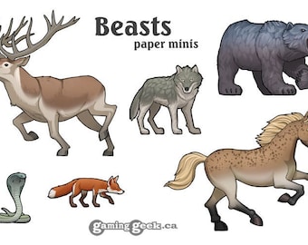 Animals Paper Miniatures PDF Download