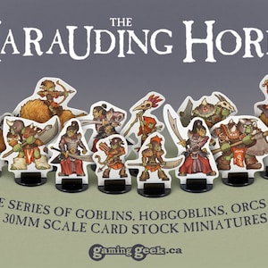 Lot de minis TTRPG de papier cartonné TTRPG
