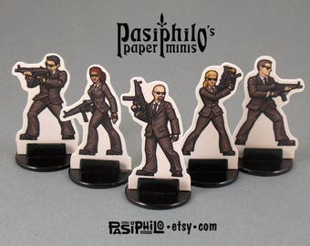 Secret Service Agents 30mm Role-playing Game Miniatures