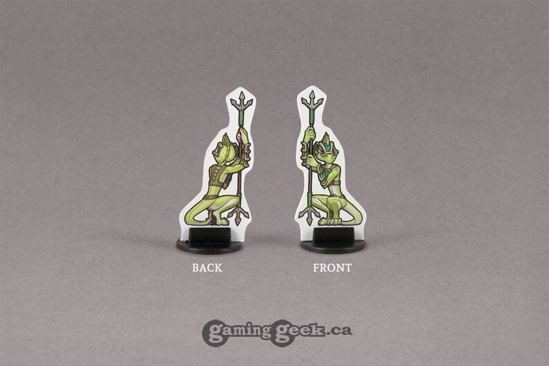 Lizardfolk Spearmen 30mm Fantasy Gaming Paper Miniatures image 2