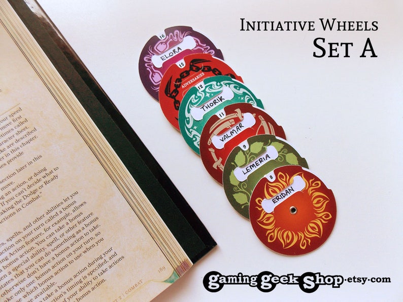 Tabletop RPG Initiative Trackers, Set A image 2