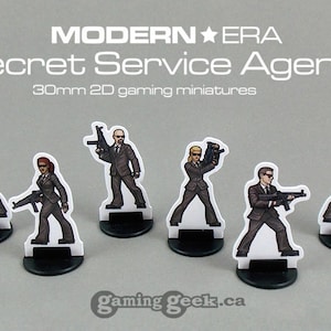Secret Service Agents 30mm Role-playing Game Miniatures image 1