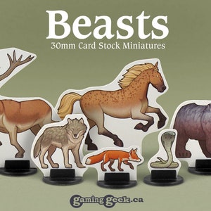 Dieren kartonmini's