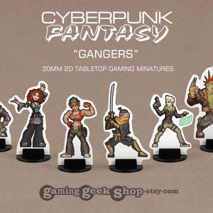 Cyberpunk-Fantasy Gangers 30mm Role-playing Game Miniatures