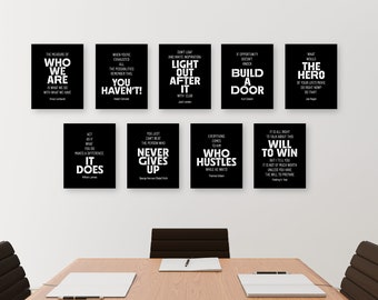 Motivational Quotes For Success. Print Set of 9: 11X14s. Inspirational Sayings for Life, Work, Students. Encouraging Posters Famous Sayings.