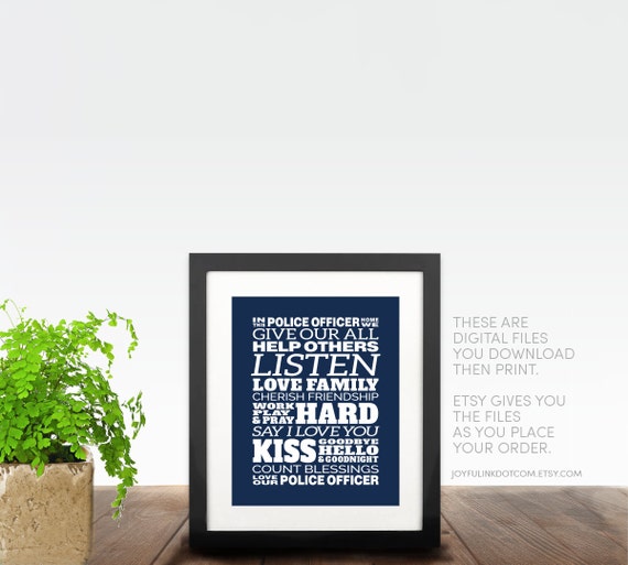 Police Family Police Home Decor Download In This Police Etsy