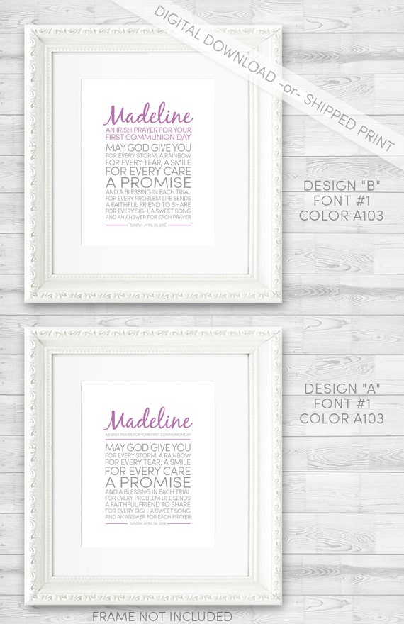A4 PERSONALISED PRINT GIFT FOR BOY’S FIRST HOLY COMMUNION DAY CONFIRMATION DAY