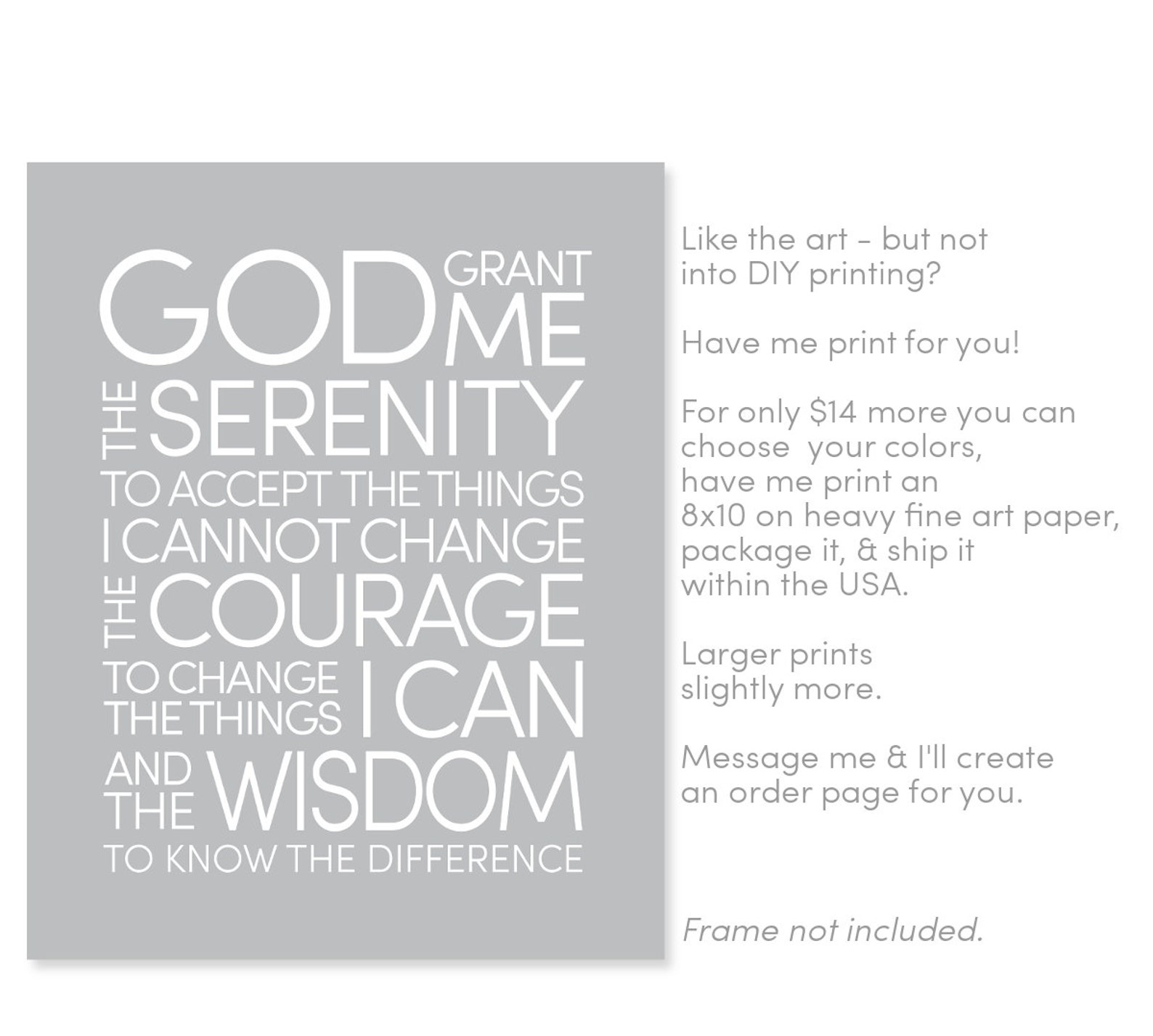 serenity prayer wall art alcoholics anonymous aa recovery 2 etsy