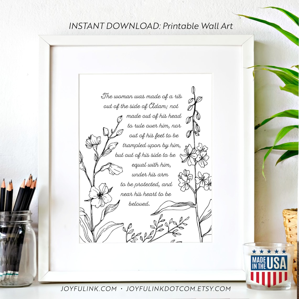 Matthew Henry Quote PRINTABLES (adam and Eve) 