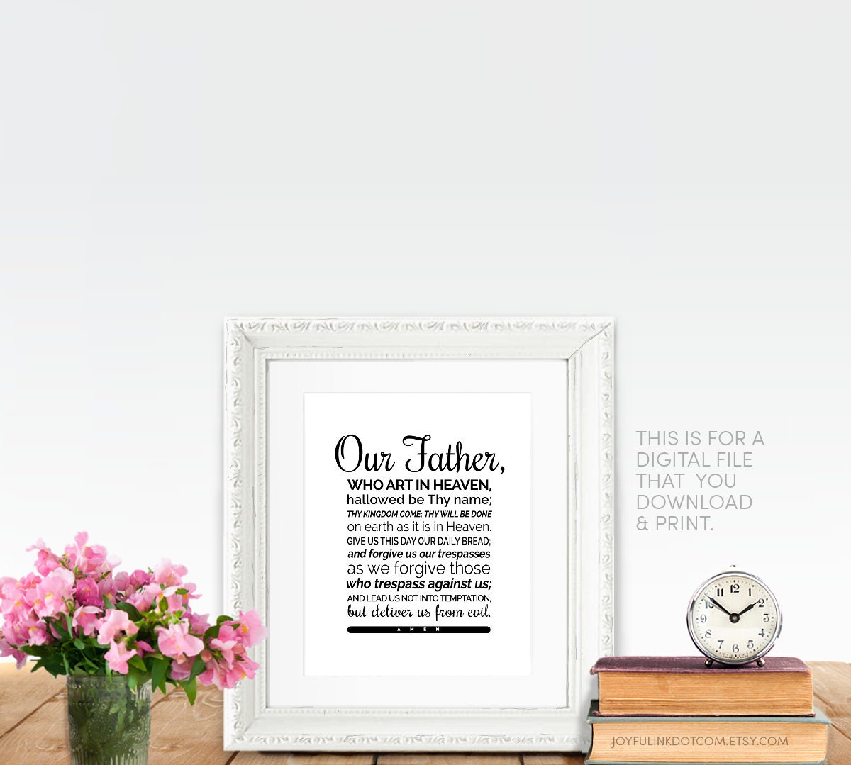 our father prayer scripture printable lords prayer art 8x10 etsy