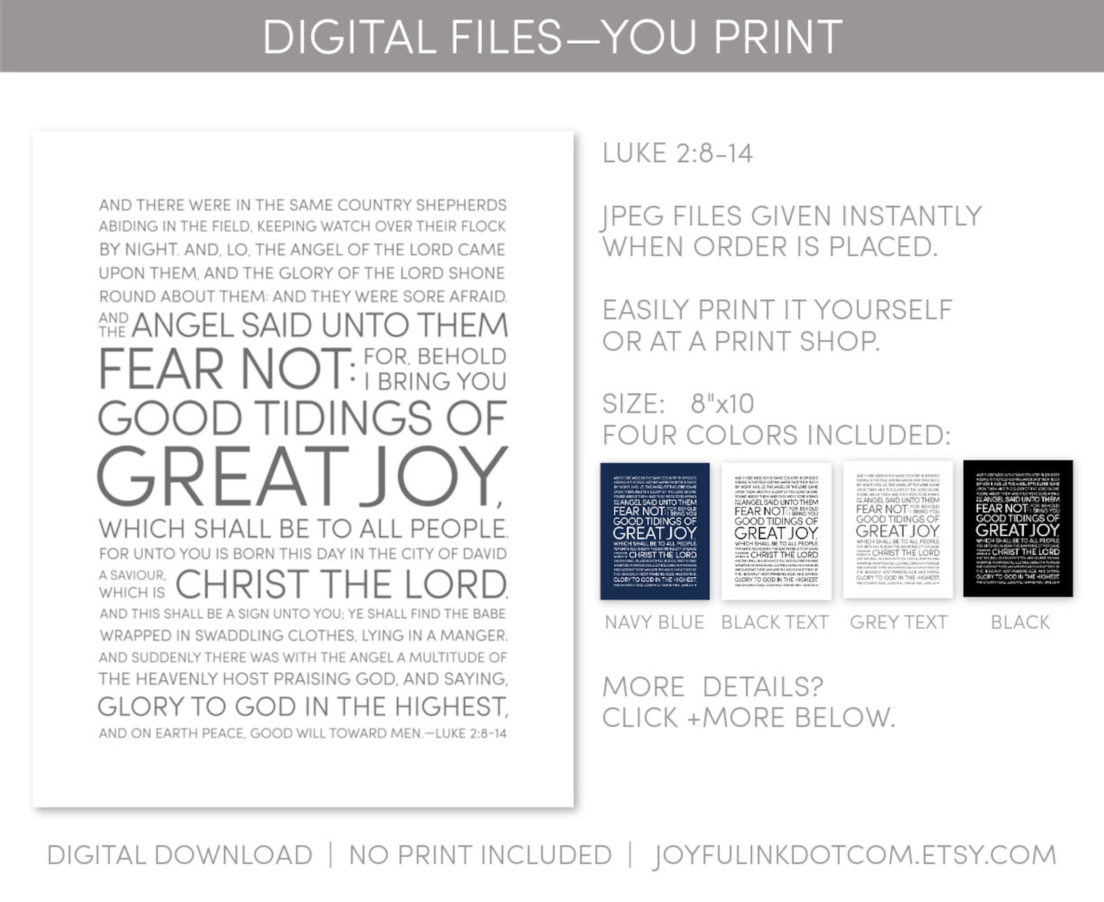 Linus Christmas Speech Sign Printable. Christian Scripture - Etsy