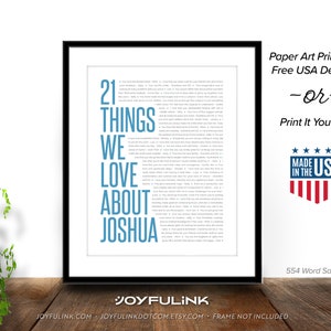 21 Things We Love About You. Personalized 21st Birthday Gift For Her Him Daughter Son Best Friend. Meaningful Thoughtful. Digital or Printed image 3