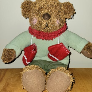 Hallmark Christmas bear Teddy Mittens