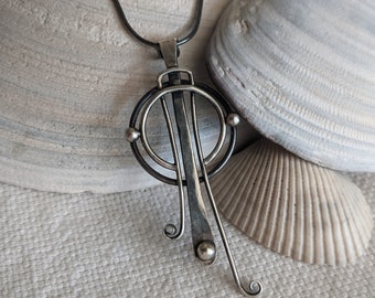 Forged Silver Pendant