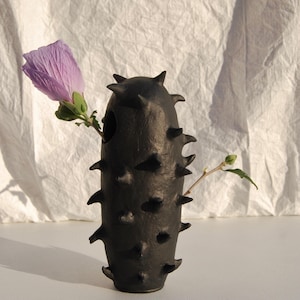 とげのある器 - ポストモダニズム - バラのとげの花瓶 - 特注の一点物
