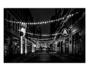 East 4th Street | Cleveland, Ohio | Black and White | Canvas Print | 12x18 - 20x30 | Fine Art Print | Cleveland Wall Art