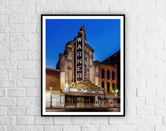 Warner Theater, Fine Art Print, Architektur, Pennsylvania Wandkunst, Fine Art Farbe Foto, Erie Kunstdruck, PA Reise Druck, Innenstadt von Erie