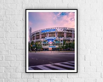 Fine Art Print, Baseball, Cleveland Guardians, Ohio Wandkunst, Fine Art Farbe Foto, Cleveland Kunstdruck, Ohio Reisedruck, CLE Stadium