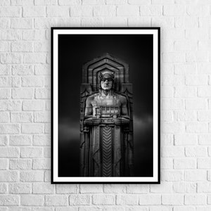 Fine Art Print, Guardians, Cleveland Ohio Wall Art, Black and White Photo, Cleveland Art Print, Ohio Travel Print, Cleveland Landmark