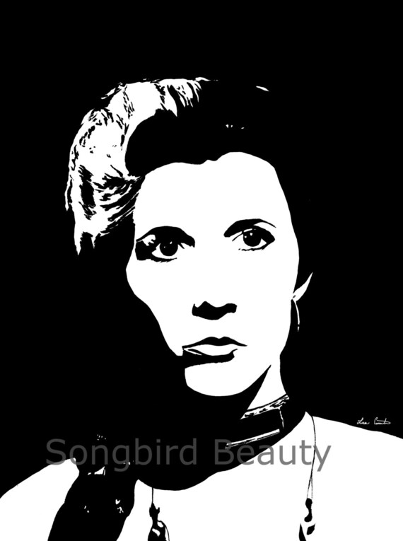 CARRIE FISHER 8X10 PHOTO OFF SHOULDER BLACK DRESS