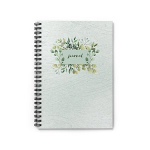 Green Watercolor Foliage Spiral Notebook/Diary/Journal - Ruled Line
