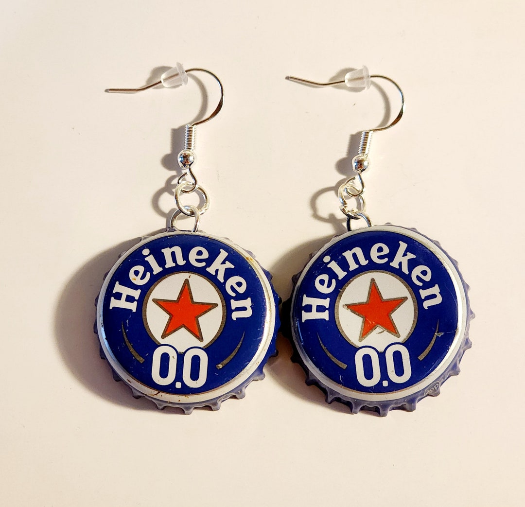 Flying Monkey Bottle Cap Dangle Earrings - Fun Epoxy Design With Surgical Steel Wires - Handmade Style Accessory - View #2