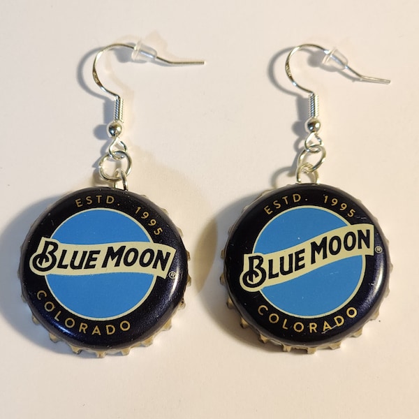 Flying Monkey Bottle Cap Dangle Earrings - Fun Epoxy Design With Surgical Steel Wires - Handmade Style Accessory