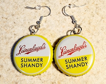 Pendientes colgantes con tapa de botella de Shandy de verano de Leinenkugel