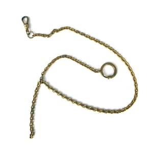 Antique Vintage Pocket Watch Chain with Single Drop Watch - Chain Necklace