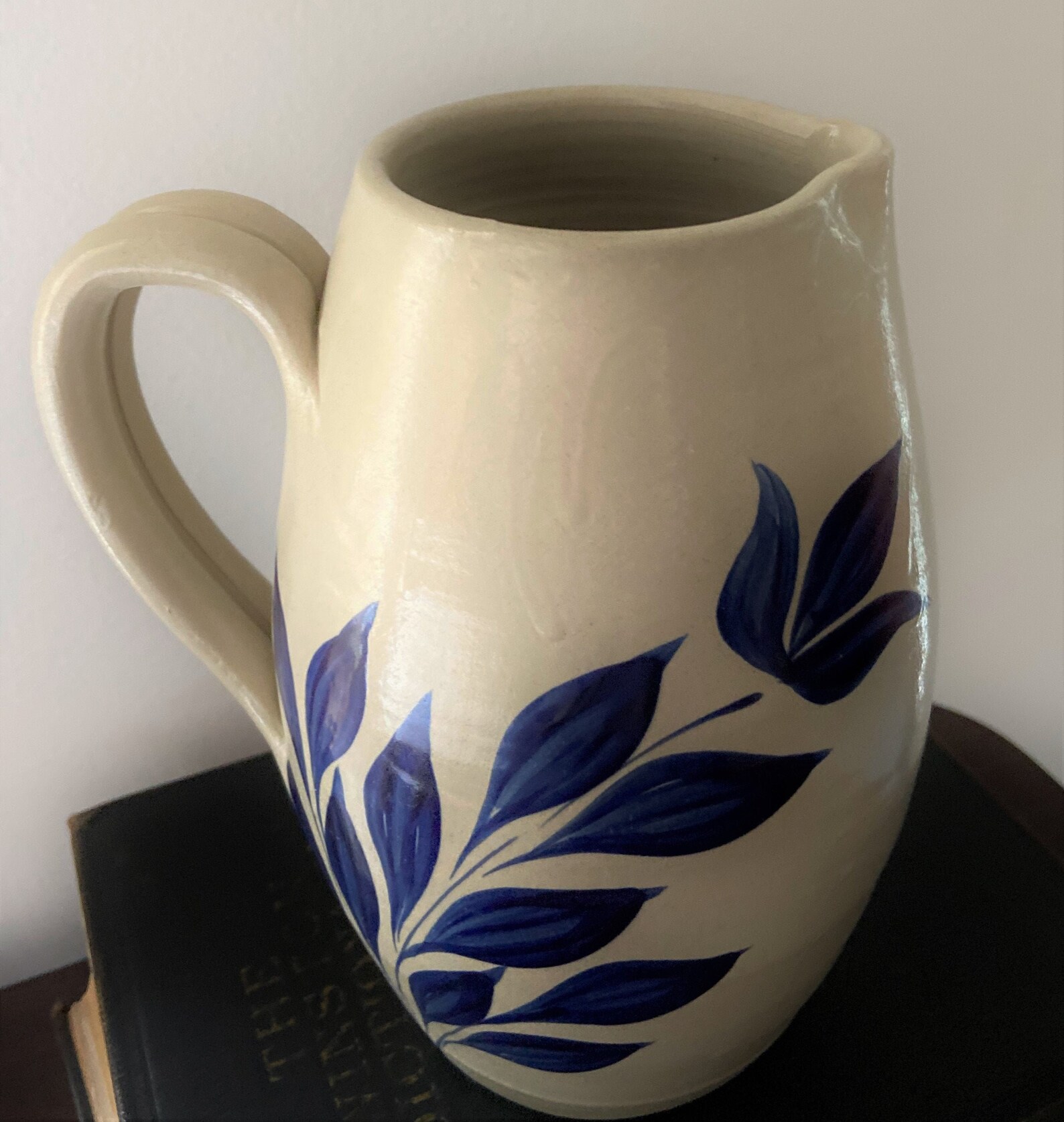 Vintage Williamsburg Pottery Pitcher Salt Glazed Pitcher Etsy