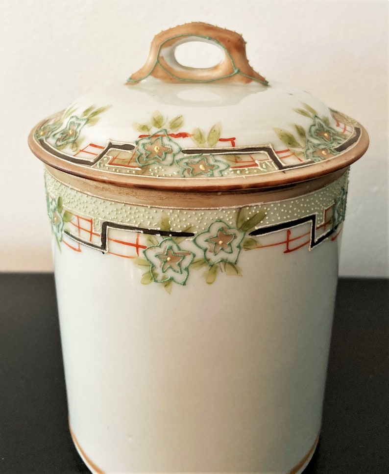 Antique Japanese Nippon Jelly Jar Japanese Can Jar Condensed Etsy