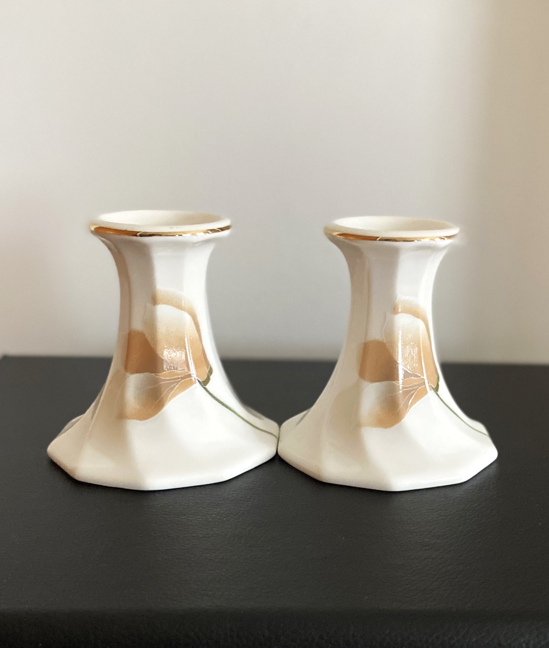 乱れ盆(入れ子) Set of Two TOYO Japan Candlestick Holders, Japanese